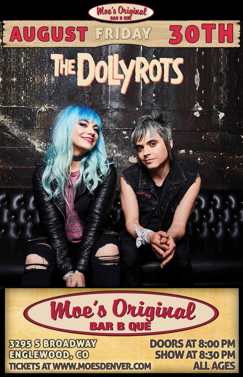 💥JUST ANNOUNCED!💥
The Dollyrots here at Moe's Original BBQ August 30th!

TICKETS➡️ bit.ly/2ZKDZIP