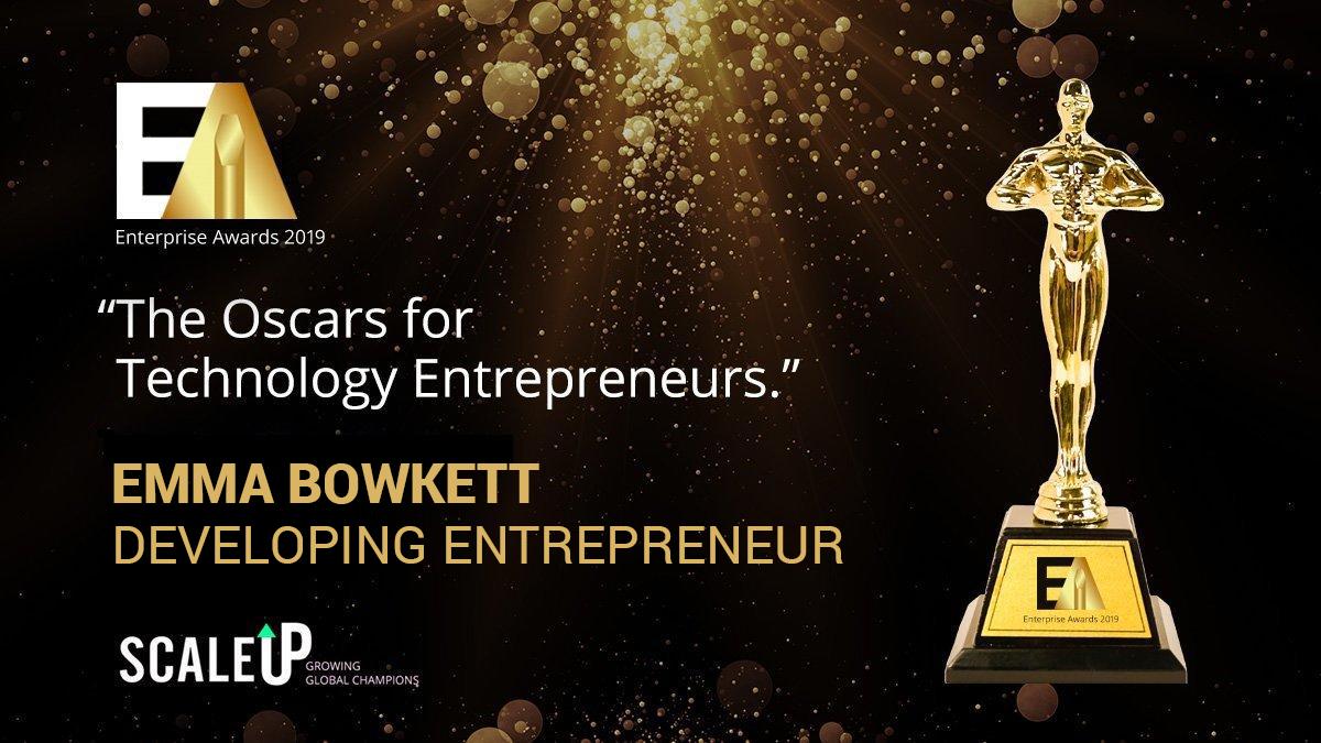 convertr_io's tweet photo. We’re thrilled to announce that @convertrEmma was awarded the Developing Entrepreneur oscar by the UK Enterprise Awards. Congratulations Emma! #19EAwards #leadership #entrepreneur #martech https://t.co/SPyh12KD2J