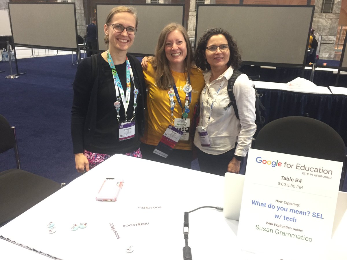 suegrammatico's tweet photo. @gmatheus @gsobilo Thank you for coming to #ISTE19 #GooglePlayground. I'm so excited to meet you all. https://t.co/Vj90w4qNYa