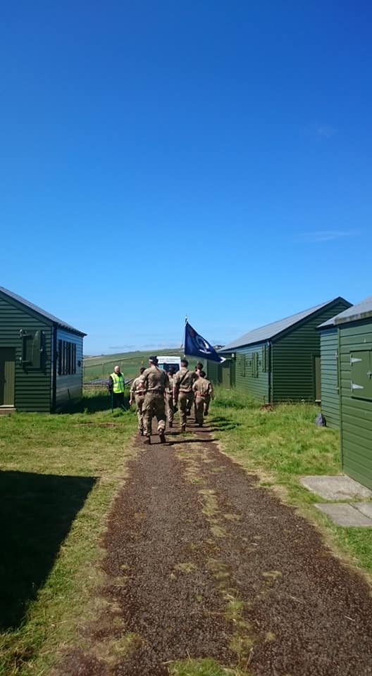 Our @OandSBty1Hldrs on Sunday as part of #Scapa100 took performed a public drill display at Ness Battery on #Orkney as part of #BeneathTheFlow to mark the 100th Anniversary of the scuttling of the German High Seas Fleet at #ScapaFlow on 21 June 1919. #ACFAdventures