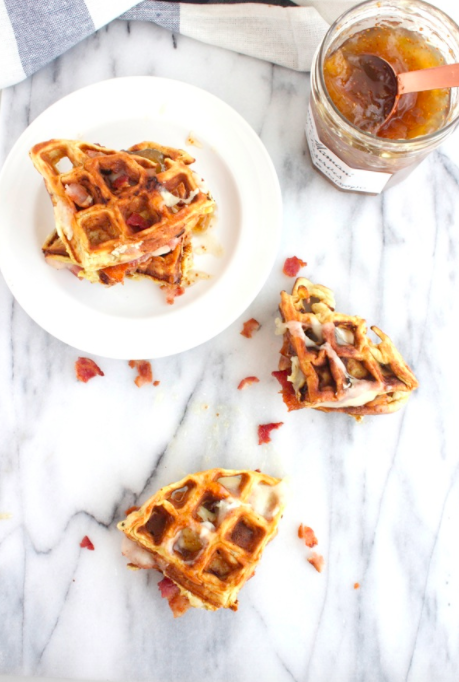 They might be a tad messy to eat, but one bite into a Brie and bacon grilled cheese will make it all worth it.

Your eyes don't deceive you—those are waffles on either side instead of bread. 😋Learn to assemble these sandwiches: bit.ly/2wxCTWZ
