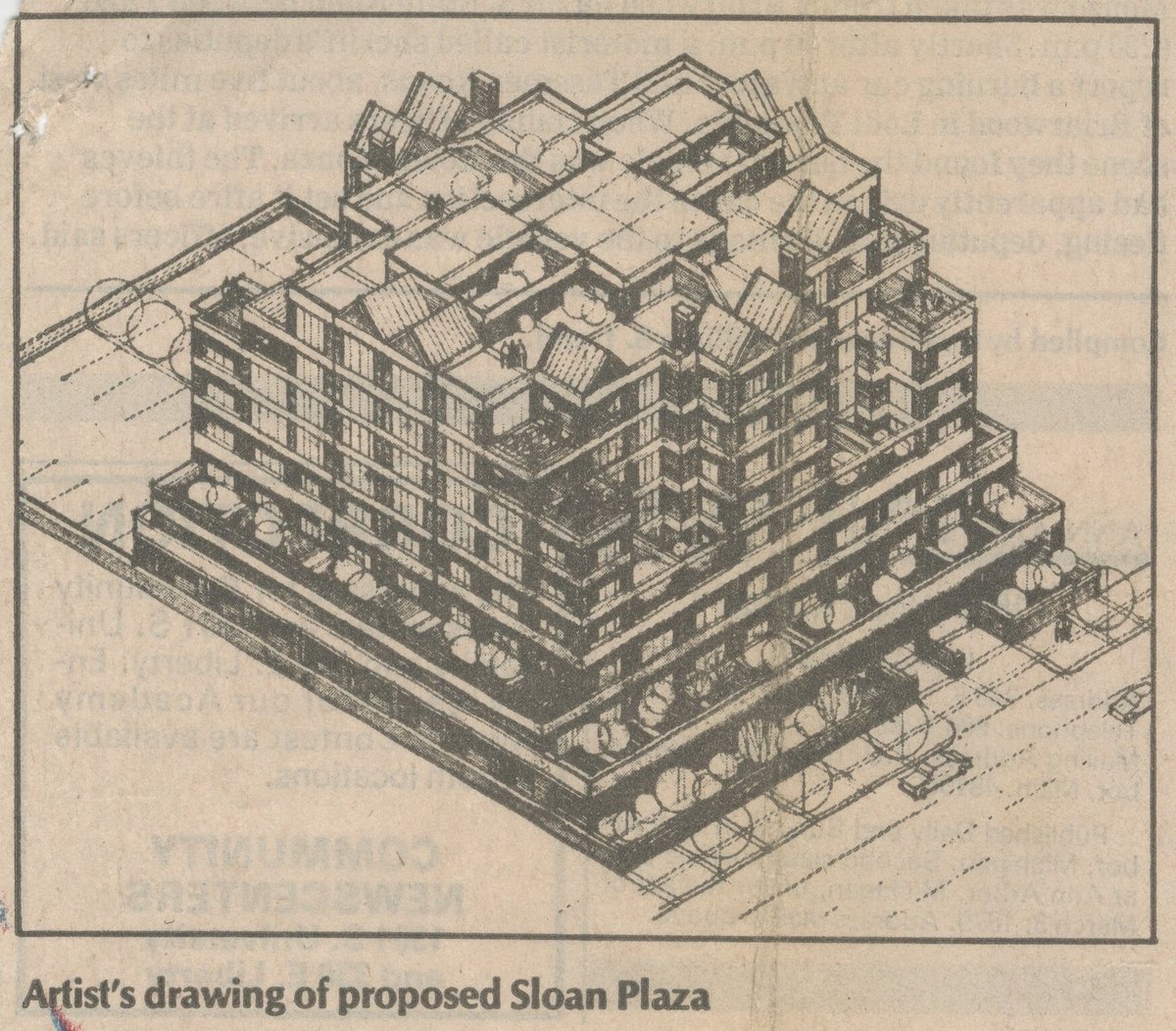 Sloan Plaza Condominiums (1987) /// Hobbs + Black partner Richard Black lived in one of the suites in Sloan Plaza, which was one of the first successful luxury condo developments in downtown Ann Arbor.