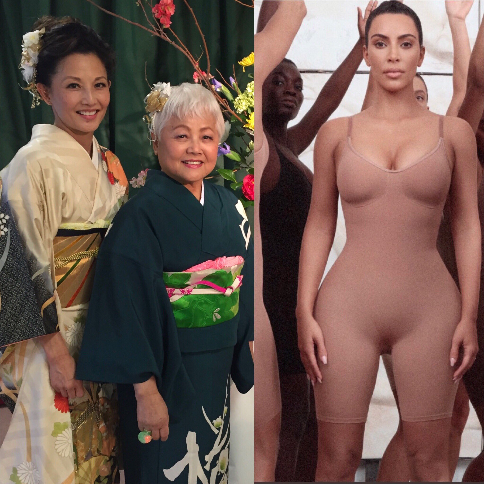 Tamlyn Tomita on X: One is KIMONO. One is Kim shamelessly selling a line  of shapewear. Which y'all don't need. #kimono  / X