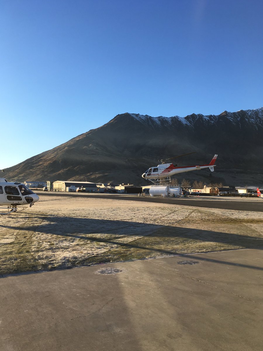HeliQT's tweet photo. Today is absolutely perfect for a scenic flight - blue sky, no wind and amazing scenery! 

It was a case of 1 -2 -3  this morning for our take-offs by #remarkables.

#scenicflights #winter #flying  #travel #NZmustdo #queenstownz #sightseeing #newzealand  

https://t.co/N49HirdhrP https://t.co/2KzMHM5chG