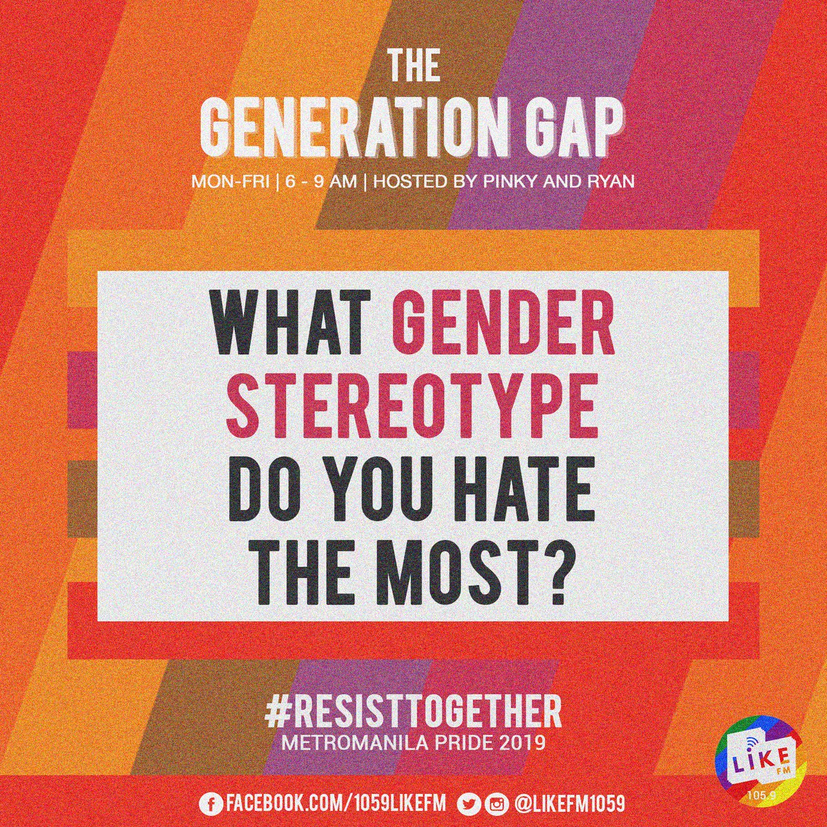LiteFM1059's tweet photo. Good morning, everybody!! ☀

With the @mmprideorg being just around the corner, let's talk about equality!!

WHAT GENDER STEREOTYPE DO YOU HATE THE MOST?? 🤔

@LikeFM1059 @MaybeRyanJoseph @SunGoddess2008 @mmprideorg!! 💙

#OneYearOfLikeFM #ResistTogether https://t.co/R3Imo8eKtT
