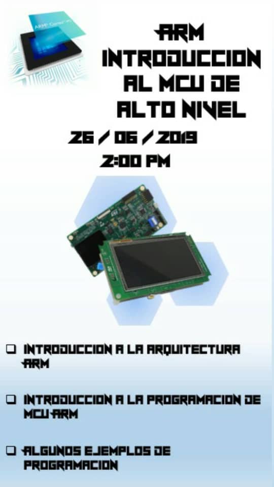 CeeieUCV's tweet photo. Este miércoles #26J se dictará un taller para la aproximación a la familia de microcontroladores más usada en el mundo #ARM . 

¡No te lo pierdas ! https://t.co/gwux5PiGbJ