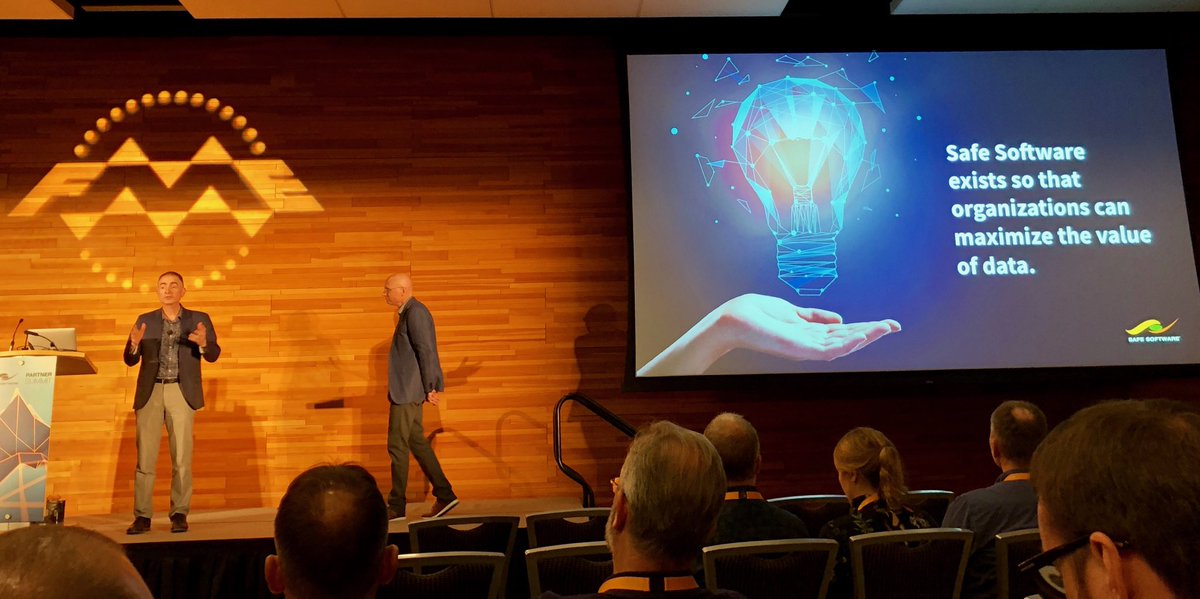 ⁦<a href="/donatsafe/">Don Murray</a>⁩ and ⁦<a href="/DaleAtSafe/">dale_lutz.fme</a>⁩ say ⁦<a href="/SafeSoftware/">FME Data Integration</a>⁩ exists so that organizations can maximize the value of data. #SafePS19 #FMErocks