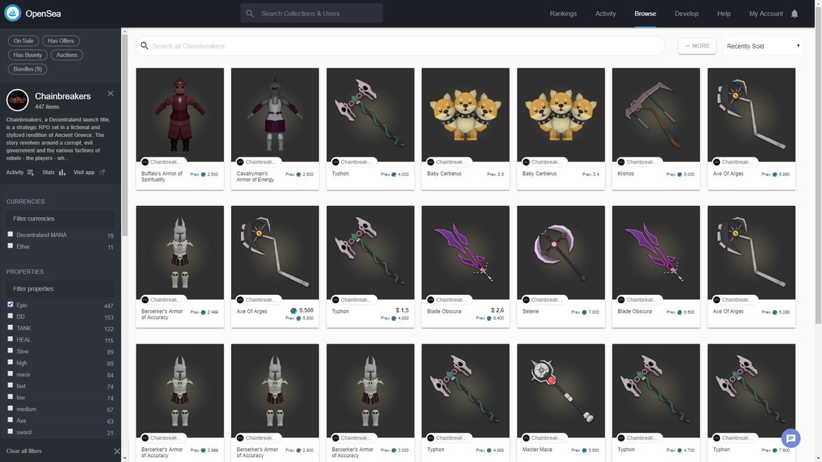 All Chainbreakers #NFTs are now accessible from a single URL. It has never been easier to trade!

1) Go to chainbreakers.io
2) Click "Trade Items" to browse all NFTs on <a href="/opensea/">OpenSea</a> 
3) Connect a wallet (e.g. <a href="/portis_io/">portis</a> <a href="/TrustWalletApp/">Trust Wallet</a> <a href="/Ledger/">Ledger</a>) to buy and manage your stuff