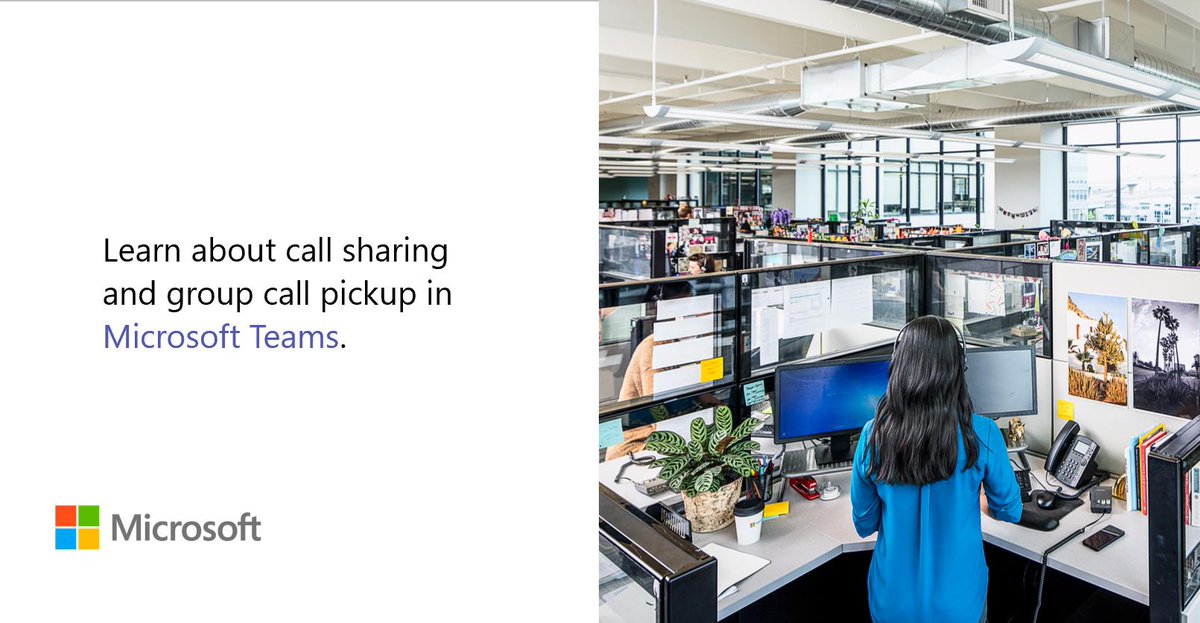 MicrosoftTeams's tweet photo. Explore our documentation about using call sharing and group call pickup in #MicrosoftTeams. https://t.co/WZLDlBPBV0 https://t.co/wLhxgzLBDz
