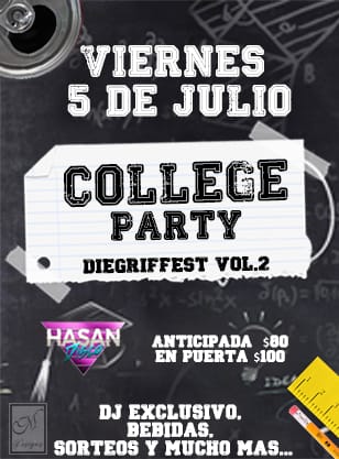 ⚡Si te quedaste con más ganas de joda o te perdiste la primera ✨ SE VIENE✨ #DIEGRIFFESTVOL2 🔥 ¿ ESTAS PREPARADO?🔥🎊 NO TE LA PODES PERDER
Agenda está fecha: 📌VIERNES 5 DE JULIO📌 No te quedes afuera, pedí tu anti a cualquier integrante de la promo 😝