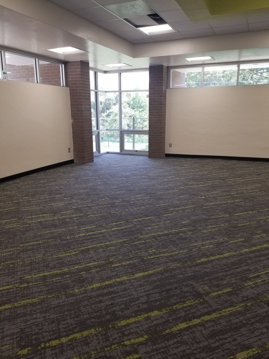 MrsTaylor211's tweet image. I think this would be a corner I wouldn&apos;t mind be sent to! Next up, furniture, makerspaces, and some books! #buildingaschool #readingspaces #theHub @ElisaElementary