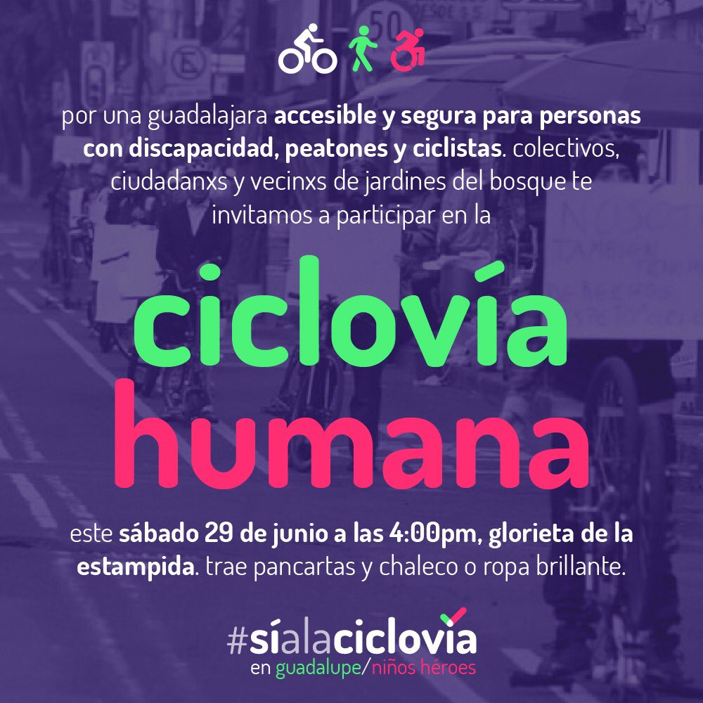 Elton_Osorio's tweet photo. Aunque la construcción esté detenida, la sociedad civil hará ciclovía humana.
AYÚDANOS CON UN RT 

Evento FB: https://t.co/pHYO60LSAx

#SíAlaCiclovía #CiclovíaHumana https://t.co/ErvjsQDdVH