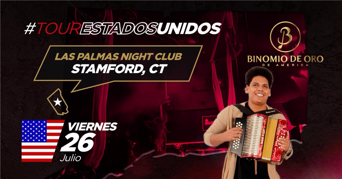 Este 26 de Julio estaremos en @LasPalmasNightClubVip 👏🎤🎶

¡No te lo puedes perder!🤩🇺🇸

#TourEstadosUnidos #Lapromesa #Definitivamente #LaRazóndemiLocura