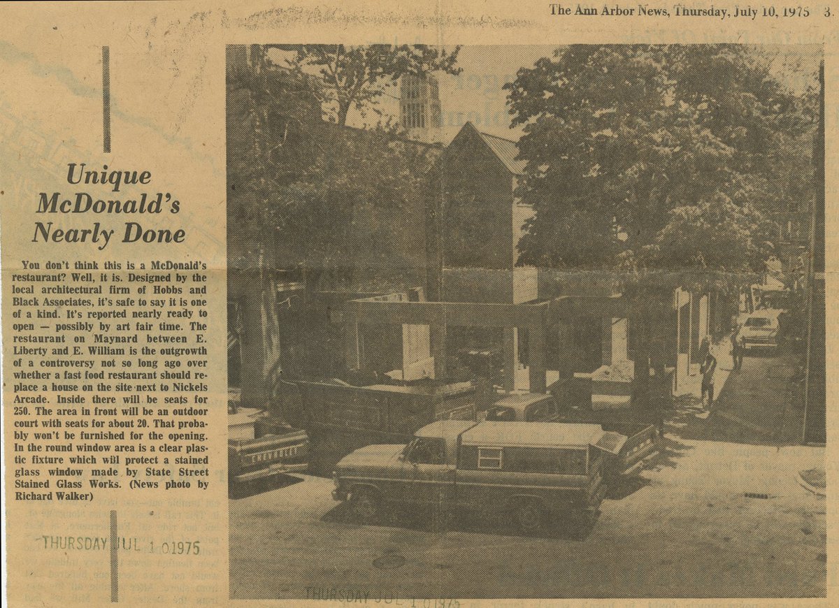 The McDonald’s Controversy (1974-75) /// The proposed McDonald’s on Maynard Street was one of the biggest city planning controversies in Ann Arbor history, provoking a massive and sometimes unhinged public backlash.