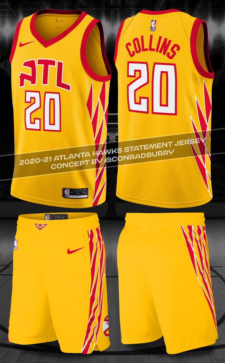 atlanta hawks yellow jersey