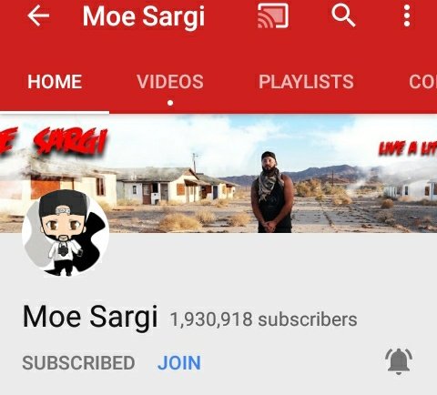 Cazkellie's tweet photo. Hey #Sargints let's get #KingMoe too 2Mil subs @MoeSargi πͺπͺ https://t.co/rhisA2vXd6