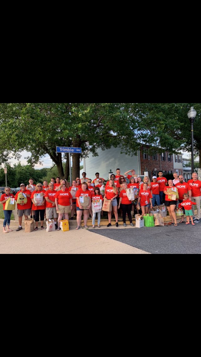 scotmaisel's tweet photo. My wife @peccinam led a team of 37 people going door to door hand delivering groceries to people in our community.  I love this lady and love serving with her. She rocks! #hopeweek2019 #amazingwife https://t.co/7K43EPSy27