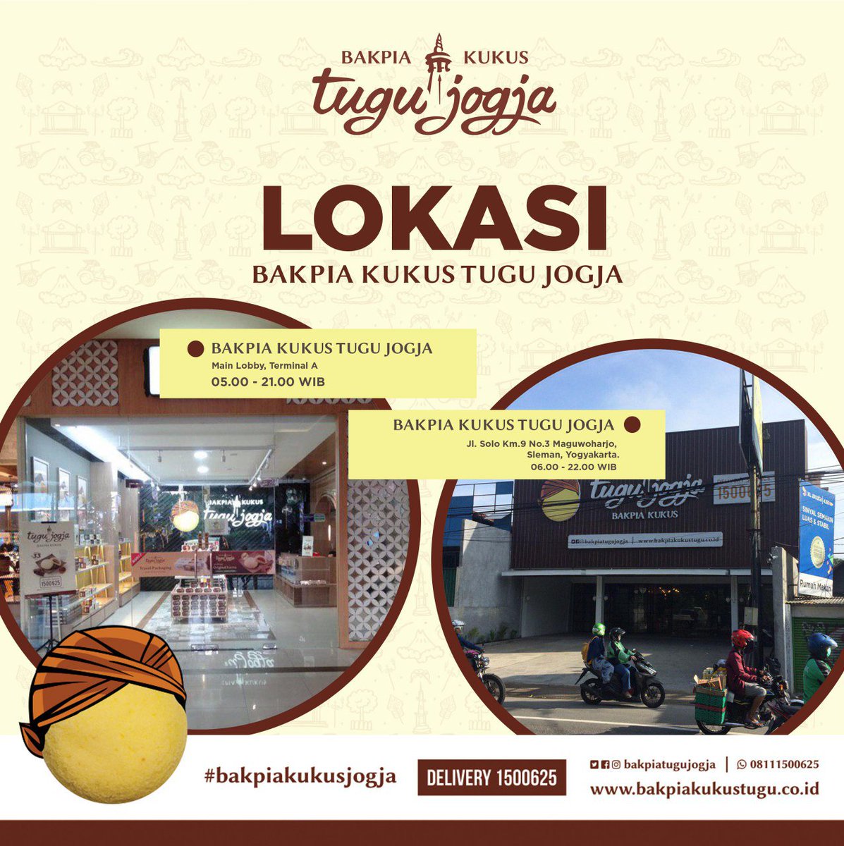 10+ Alamat bakpia kukus tugu jogja ideas