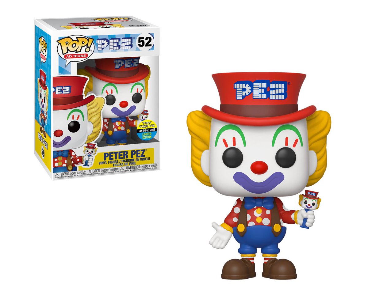 OriginalFunko's tweet photo. RT &amp; follow @OriginalFunko for a chance to WIN a #SDCC2019 exclusive Peter Pez Pop! #FunkoSDCC #SDCC50 https://t.co/wumXojYTJA