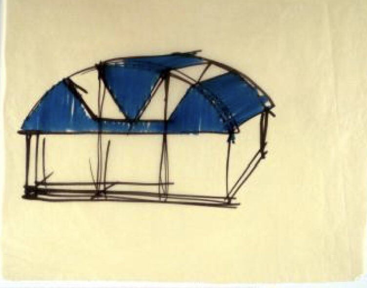 Domino’s Franchise Prototype (1986) /// Conceptual sketches for prefabricated Domino’s franchise stores, a prelude to the final Gunnar Birkerts project in Ann Arbor...