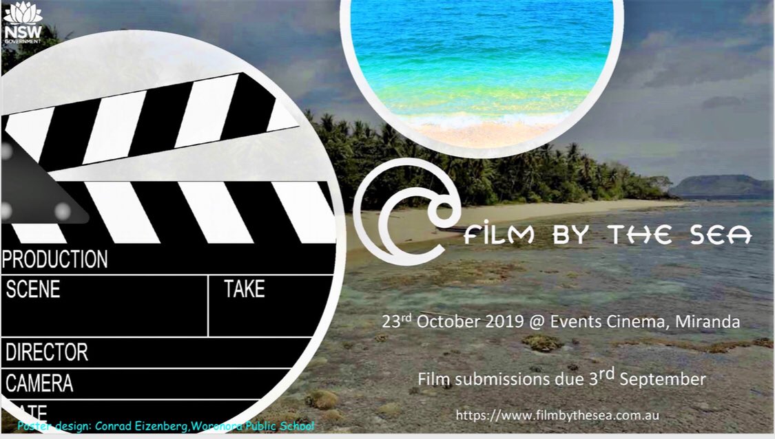 FilmbytheseaAUS's tweet photo. Film by the Sea 2019 | 23rd October,
@EventsCinema Miranda
Films due 3rd September
@NSWEducation
#fbts2019 #filmmaking #publicschools #shireschools https://t.co/VUczHJB4mc