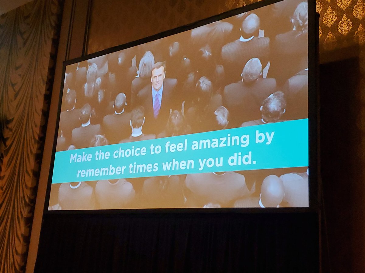 CQAttitude's tweet photo. #ZenYourWork tip: Regularly remind yourself to feel amazing by remembering a time you did! @DrKarlynB #SHRM19 https://t.co/KP7DEhlihR