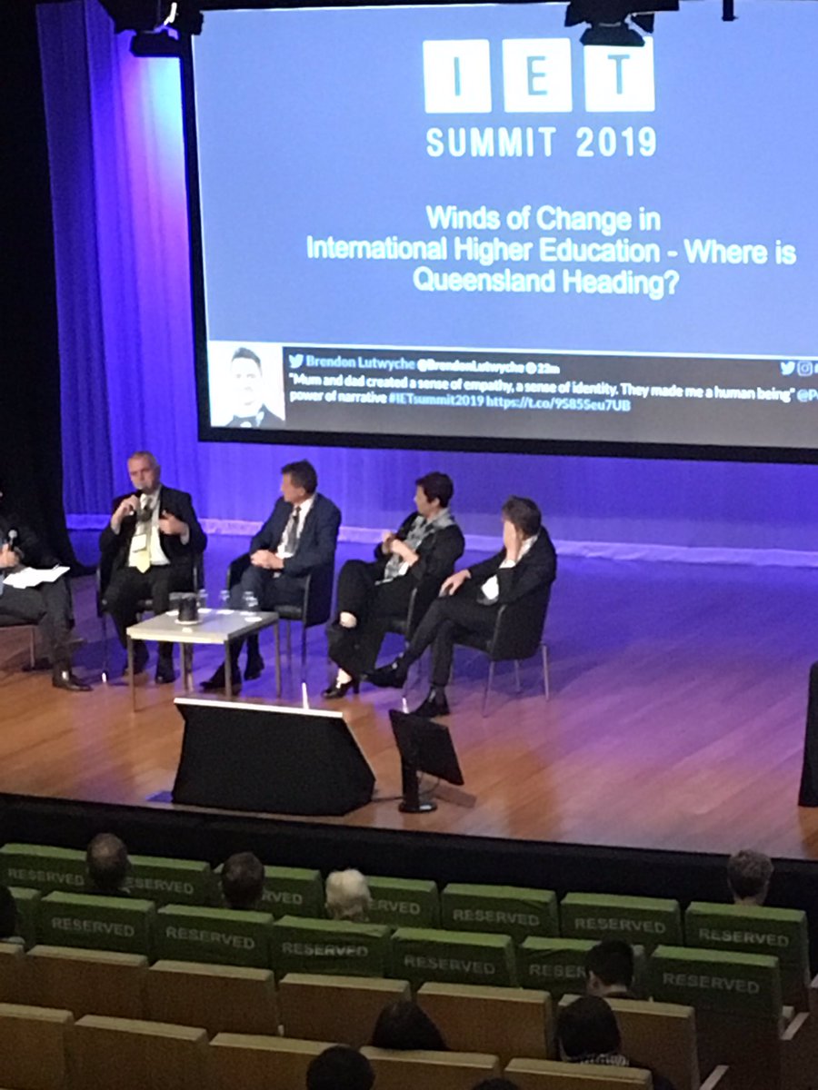 Talent attraction and talent retention are critical parts of the narrative #IETSummit2019 #StudyQueensland #studentmobility #internationaleducation #students @StudyQld <a href="/tradeinvestqld/">Trade and Investment Queensland</a> #talent