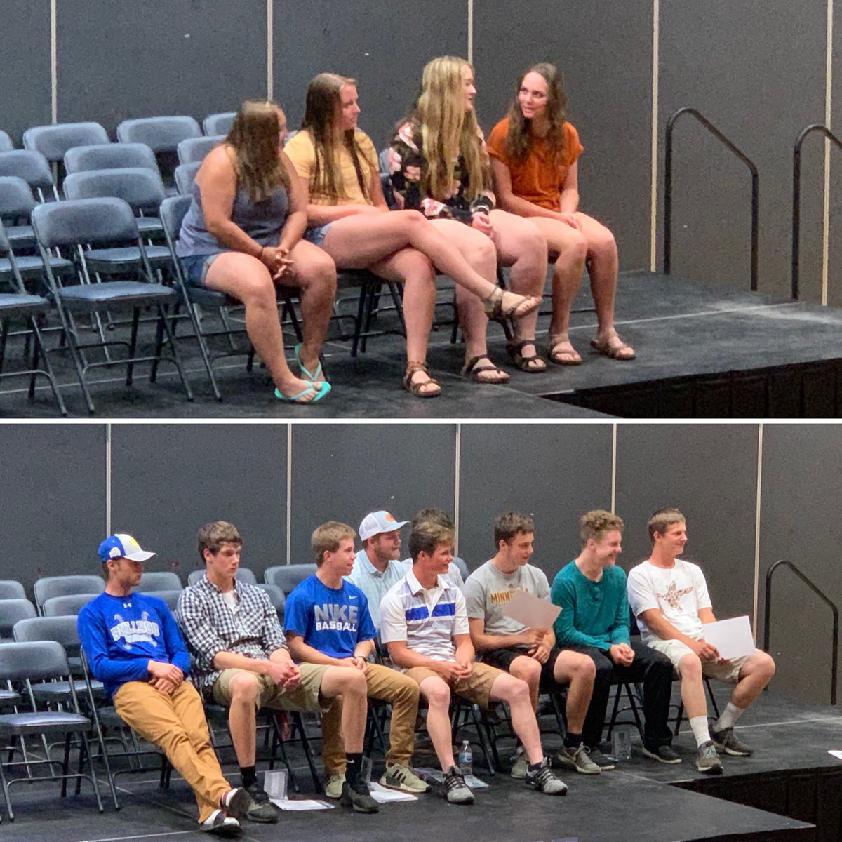 Supt_Adams's tweet photo. Congratulations to our spring participants and coaches on outstanding seasons! You all make #ISD2835 very proud! And...a shoutout to @jwpDAWGnation for his support of programs and facilitating the ceremony this evening. Thank you parents &amp; community for your  unswerving support. https://t.co/dDLlolCqvN