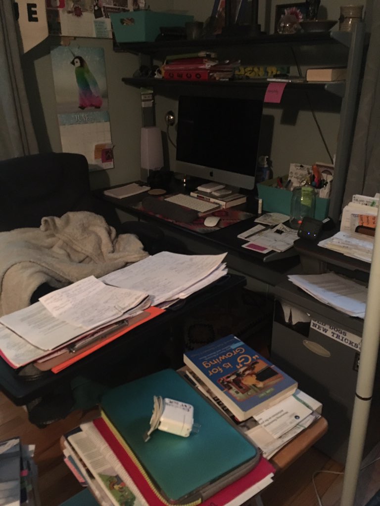 ponybirdmusic's tweet image. Lol! Yeah, that’s more like what my home/research office looks like (see photo)... it’s an endless void. 😝Thus my satisfaction with one space that can be “sealed by time”. 😭 #penguinunicorn
