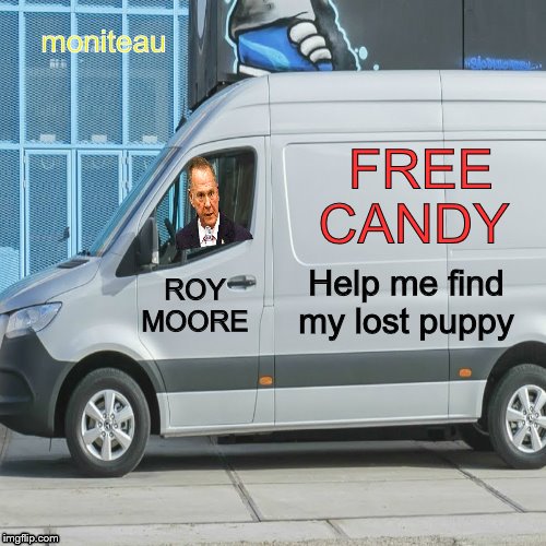 #RoyMoore hits the campaign trail - and the parking lots (banned from inside) of malls in Alabama looking for votes..... and underage girls.

#AlabamaSenateRace #TheResistance #MAGA #Trump #Resist #ImpeachTrump