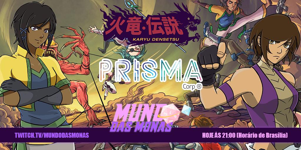 Hoje teremos a CRIAÇÃO DE PERSONAGENS do sistema #KaryuDensetsu para a nova mesa de terça feira do canal: 

💎 PRISMA CORP 💎

A nova campanha de Karyu Densetsu totalmente LGBTQIA+ 🌈

🔴 AO VIVO 🔴
twitch.tv/mundodasmonas/