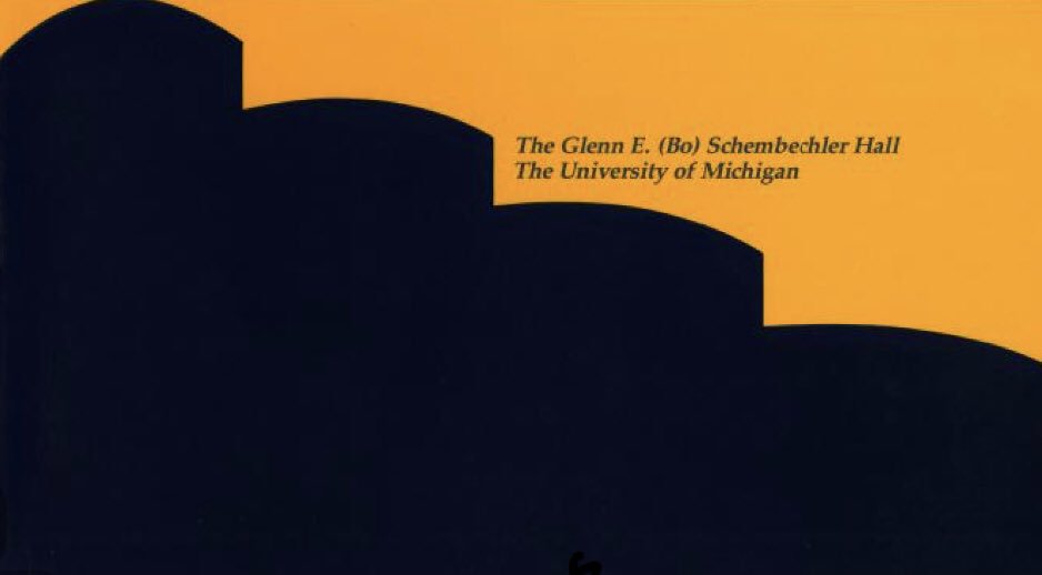 Gunnar Birkerts, Glen E. Schembechler Hall (1985-90) /// Schembechler Hall was built as the main training and administrative facility for Michigan football