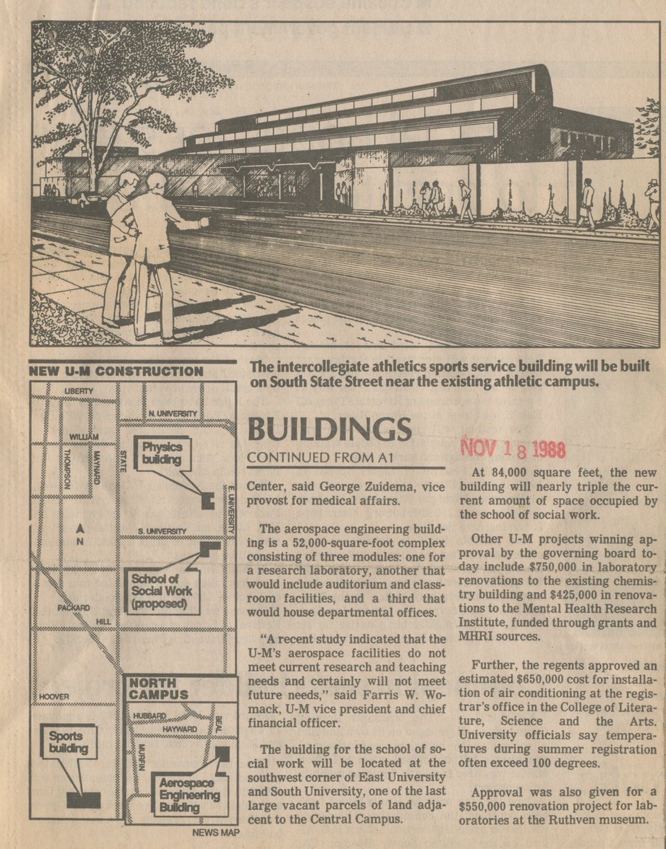 Gunnar Birkerts, Glen E. Schembechler Hall (1985-90) /// Schembechler Hall was built as the main training and administrative facility for Michigan football