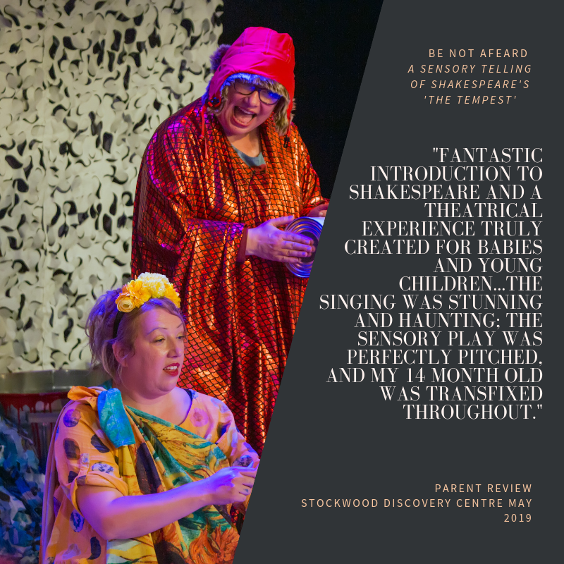 FamilyArtsClub's tweet photo. This Saturday @SuttonLibraries award winning theatre @CollarCuffsCo bring families their new musical sensory show based on Shakespeares The Tempest. https://t.co/uFU8iOC6nq https://t.co/Izd7Dp0cLZ