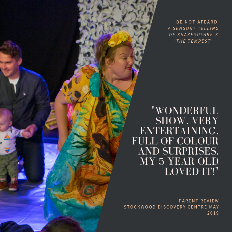 FamilyArtsClub's tweet photo. This Saturday @SuttonLibraries award winning theatre @CollarCuffsCo bring families their new musical sensory show based on Shakespeares The Tempest. https://t.co/uFU8iOC6nq https://t.co/Izd7Dp0cLZ