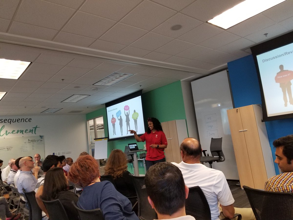 MoVelvaluri's tweet photo. At the #AgileLeadershipNetwork listening to Pam Dukes amazing talk about the #Haradamethod as part of "Discovering Your Greatness".
Thank you #Improving for hosting. https://t.co/PO3w95gnmN