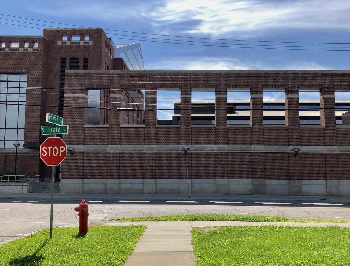 Unfortunately Birkerts’ original building has been almost completely covered by a series of additions, but you can still see some of the original building. You can also see echoes of this project in his later design for the Latvian National Library.