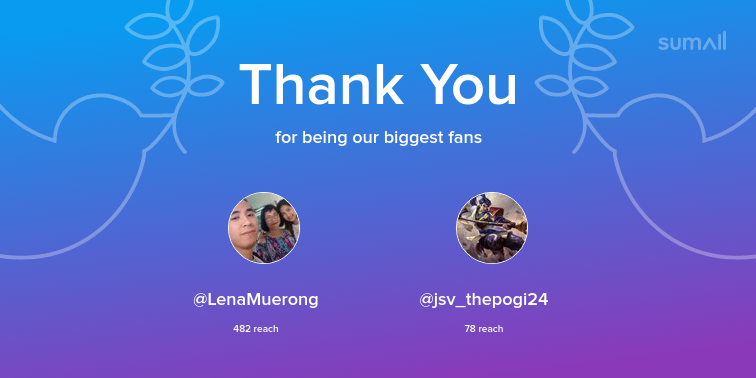 jelaydorable's tweet photo. Our biggest fans this week: LenaMuerong, jsv_thepogi24. Thank you! via https://t.co/b0hehzMhWK https://t.co/y1fr9m0eEO