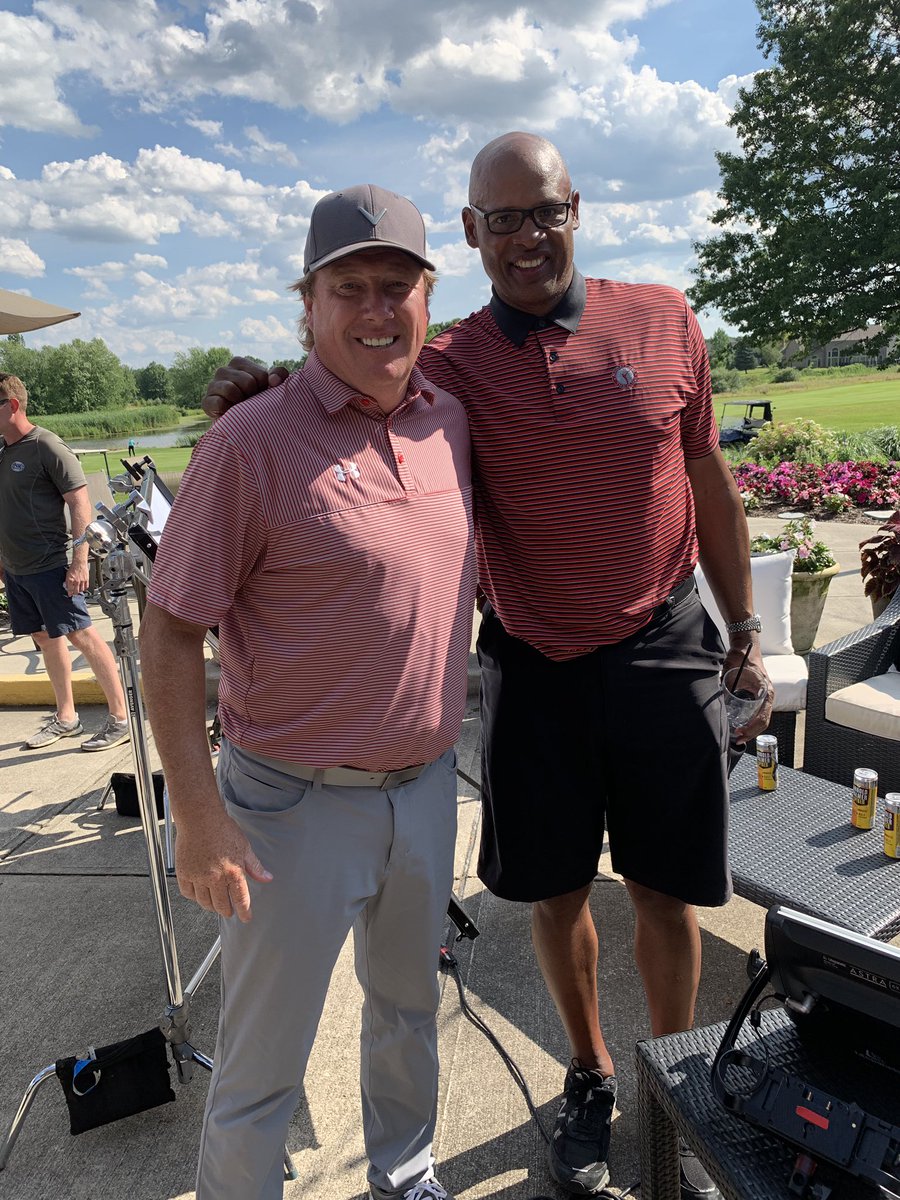 Incredible day on the golf course. We shot an episode of Links To The Game with <a href="/ClarkKelloggCBS/">Clark Kellogg</a> , Archie Griffin, and their boys <a href="/Sir_Nickolas/">Nick Kellogg</a> and <a href="/yunggriffsays/">Adam Griffin</a>. These men are flat out just good people. Thanks to <a href="/MedallionGolf/">Medallion Club Golf</a>