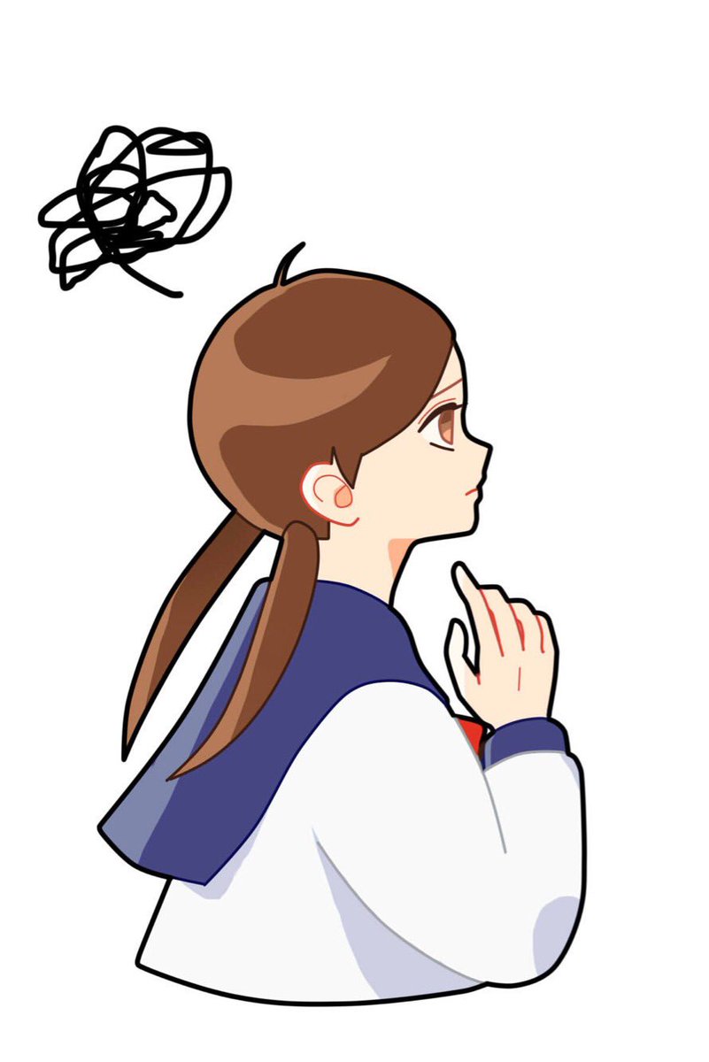 シラマキアゲ 思い悩む青少年 のイラスト描いてって言われて描いたけど結局いらすとや使われてお蔵入りになったやつ