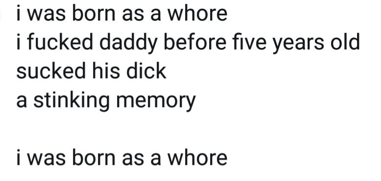 MisogyneA's tweet photo. J'insiste, indispensable BRAINBOMBS ☠
Blleding guts...fucking cunt...die you fuck...lipstick on my dick👹🥩🔥
#Brainbombs #TRASH #dirt #feminist #punk #noise #poetry #badpoetry #Violence #cunt #whore #bitch #guts #Death #noiserock #loadrecords #Sweden #brutality #Awesome https://t.co/F4qSfq1m2K