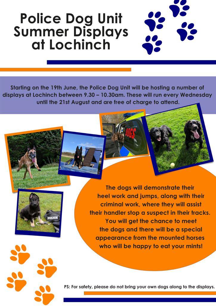 PSOSDogs's tweet photo. It's Wednesday which means it's display day! Come along and see #PDRazor and #PDArchie amongst others. 0930-1030 Lochinch Playing Fields, Pollok Park
#PoliceDogDisplay 🐾 https://t.co/p4CKME4lAk