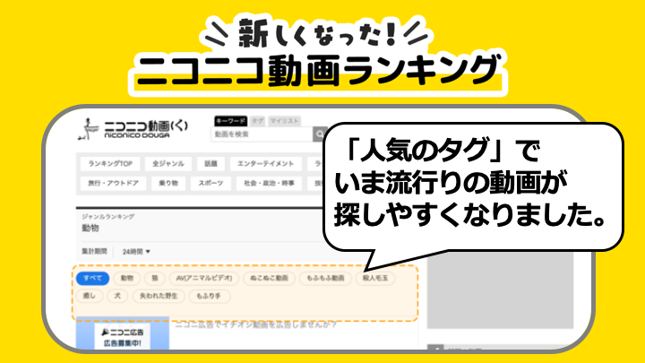 ニコニコ公式 五月病を吹き飛ばせ ニコニコ動画 新ランキング ポイント 新機能 カスタムランキング は 好きな ジャンル や タグ を選んで 自分だけのオリジナルランキングを作成することができます 一般会員は１件 プレミアム会員は５