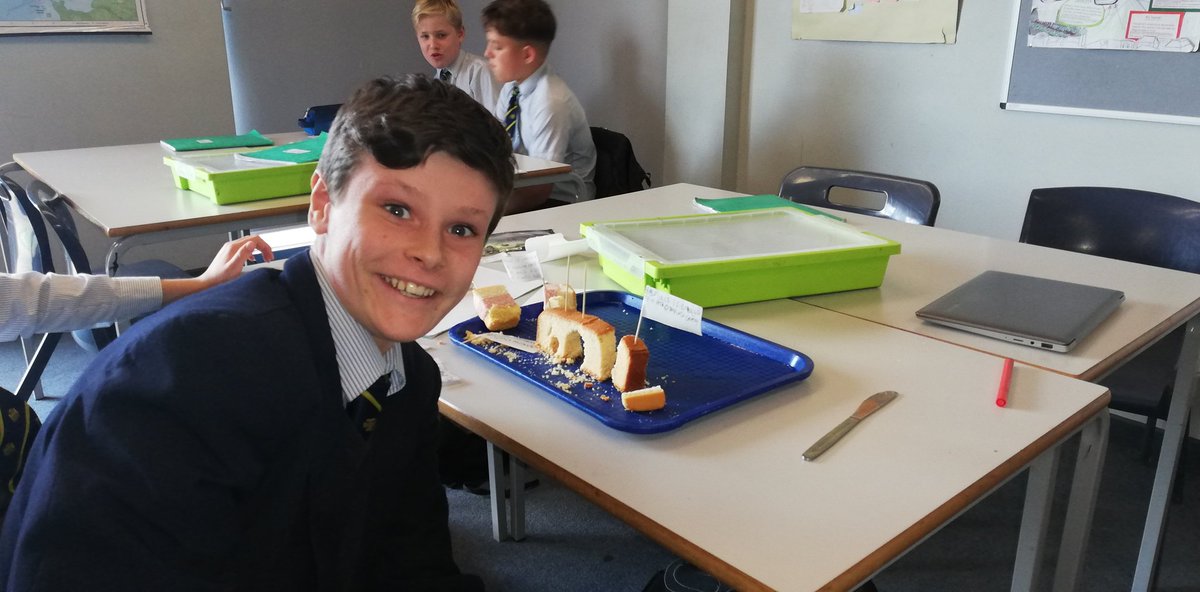 nsgeolegend's tweet photo. Yr 8 using cake to recap coastal processes and landforms. #ediblegeography. It's all about the annotations! https://t.co/3QlyULmsDO