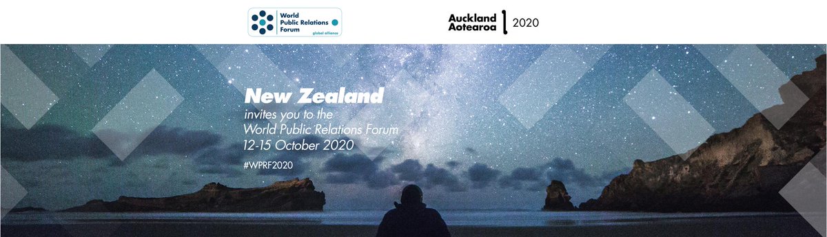 Kia ora, hello! 🙂 Come join us in Auckland, New Zealand (Tāmaki Makaurau, Aotearoa) 12-15 October 2020 for the World Public Relations Forum #WPRF2020 More on worldprforum.com #publicrelations
