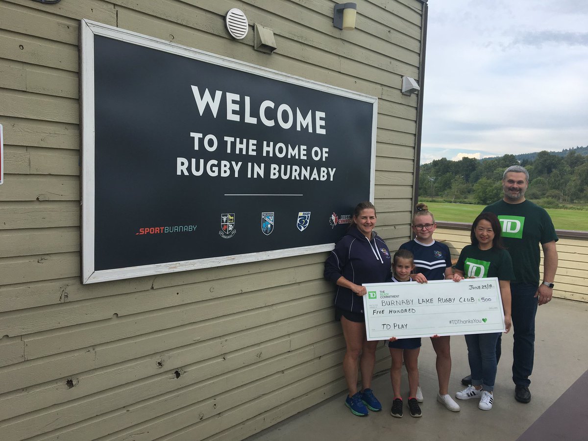 Big thanks to Lolita Lo &amp; Sean McCloy from <a href="/TD_Canada/">TD (Canada)</a> Willingdon &amp; Hastings branch, presenting a sponsorship cheque to BLRC Mini Co-Ordinator Kerri Smith &amp; her daughters/BLRC juniors Adelaide &amp; Isla. Many thanks for the support. Greatly appreciated.