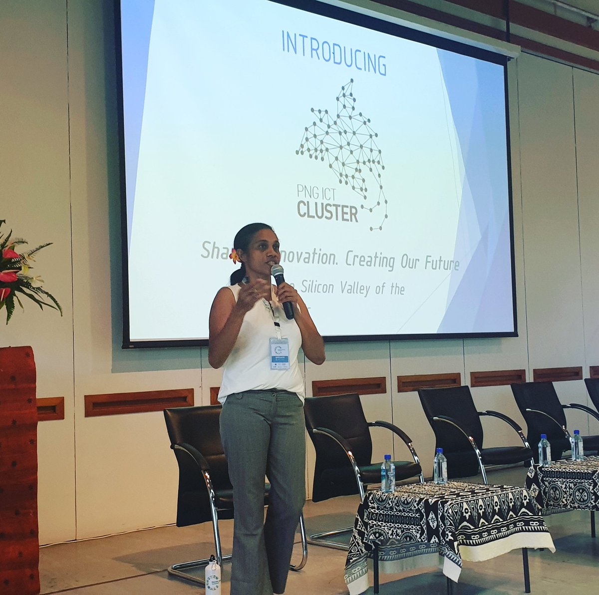 EDAPTC's tweet photo. #PNG has amazing digital entrepreneurs.   We are lucky to have Priscilla Kevin presenting at #PacificSkills2019 - demonstrating what is possible with a mindset of optimism and hope  🇵🇬 👌 https://t.co/pSM4QHZfcU