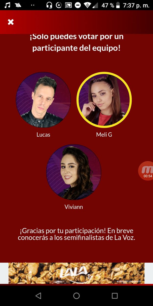 pauhergu's tweet photo. Mi amiga y yo ya votamos por Meli G @LaVozTvAzteca #EquipoBelinda #MiTopDeLaVoz Meli G https://t.co/HDONT0zQYL