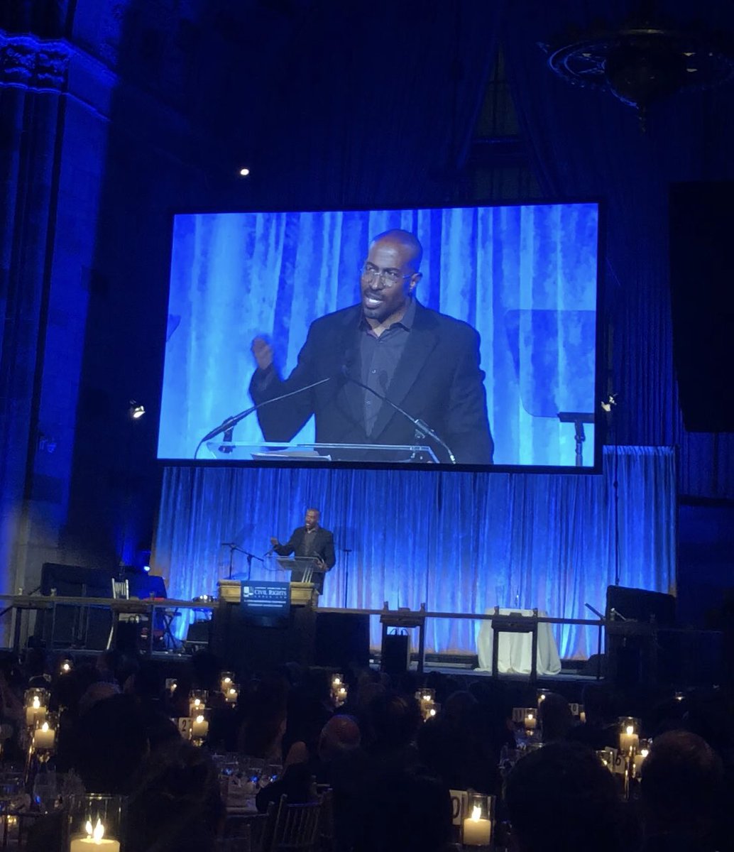 LawyersComm's tweet photo. We are honored to celebrate @VanJones68, another recipient of the Beacon of Justice Award. Jones’ work with advancing criminal justice reform has been pivotal for making strides in some of the most marginalized communities in the nation. #SecuringJustice #Higginbotham2019 https://t.co/b5Mklghlcr