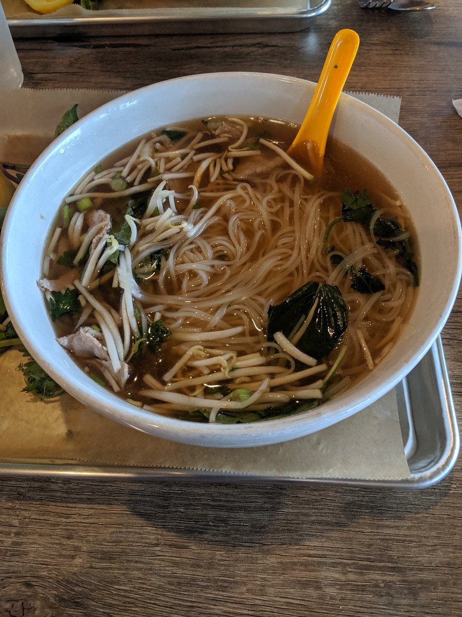 aaron_niki's tweet photo. The new and improved #kimspho in #owasso #Oklahoma didn't disappoint. The beef pho was better than ever. Loved the new modern decor! Glad it kept a little of the old mixed in with the new as this was the location of our first date! -Niki https://t.co/mQAqbX3Jl6
